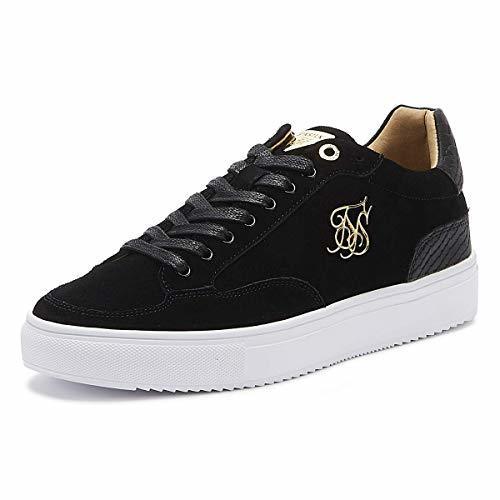 Moda SikSilk Phantom Python Hombres Negro Zapatillas-UK 6