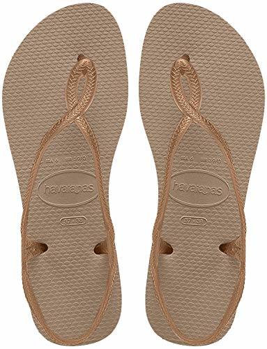 Place Havaianas Luna, Sandalias de Talón Abierto para Niñas, Dorado