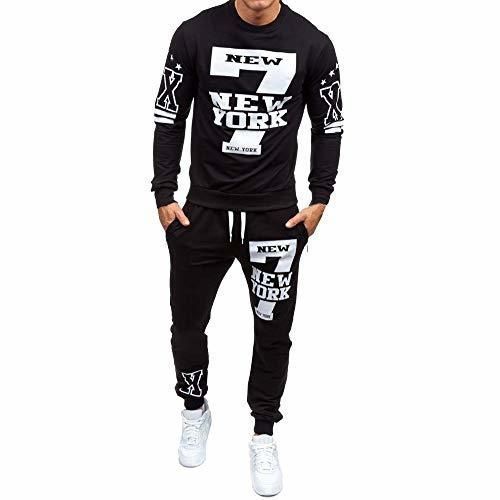 Social DEELIN Moda De Los Hombres Casual New York Printed Jersey Sudadera con