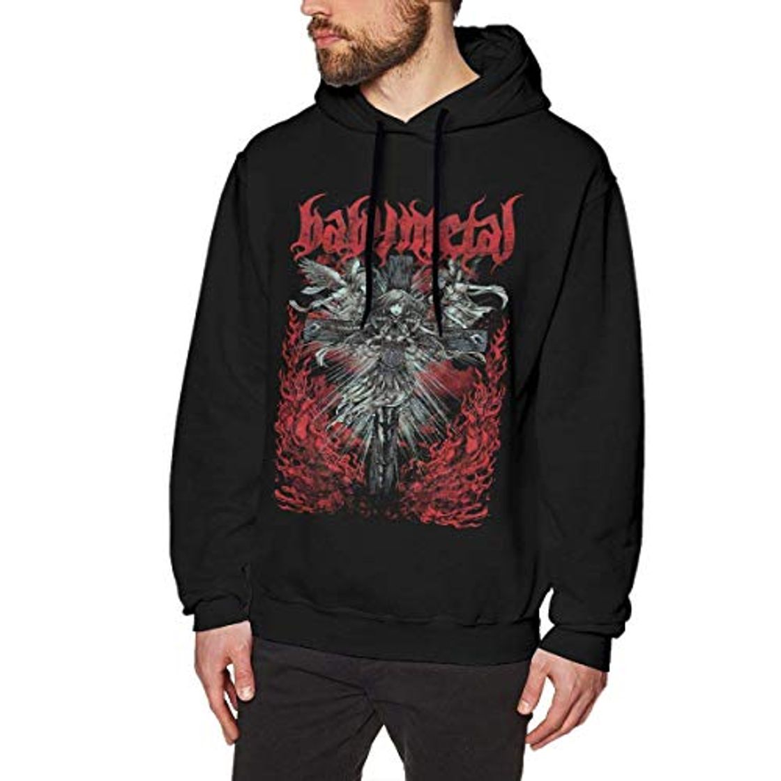 Fashion iqingzhongbai Babymetal Sudaderas con Capucha para Hombre Camiseta de Manga Larga Sudadera con Capucha