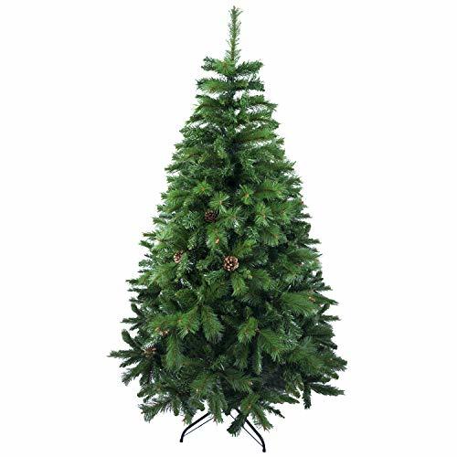 Home Árbol de Navidad Artificial de Pino Maxi-Relleno Abeto Artificial C/Soporte Metálico 150-240cm