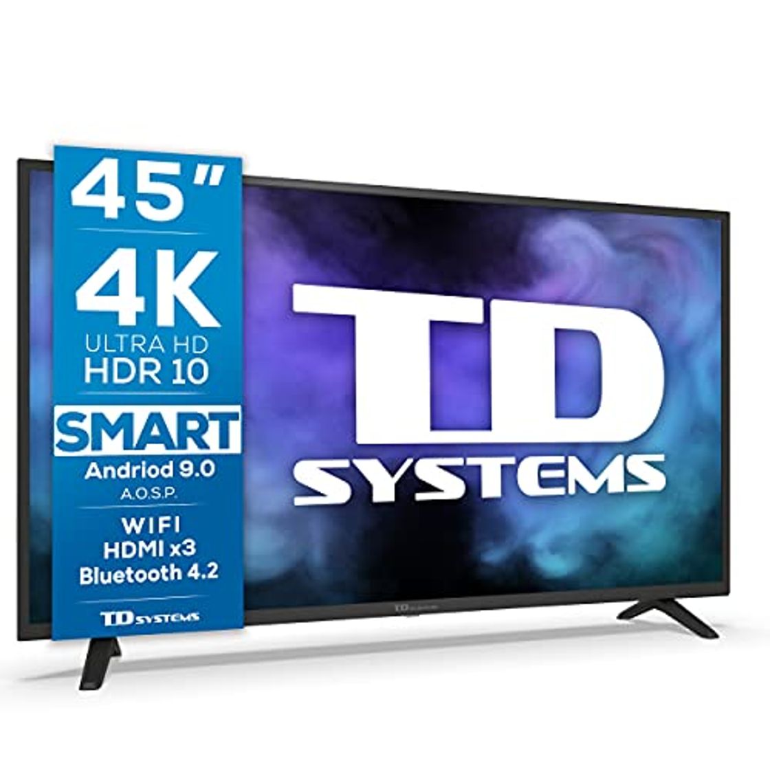 Electrónica TD Systems K45DLJ12US - Televisores Smart TV 45 Pulgadas 4k UHD, Android