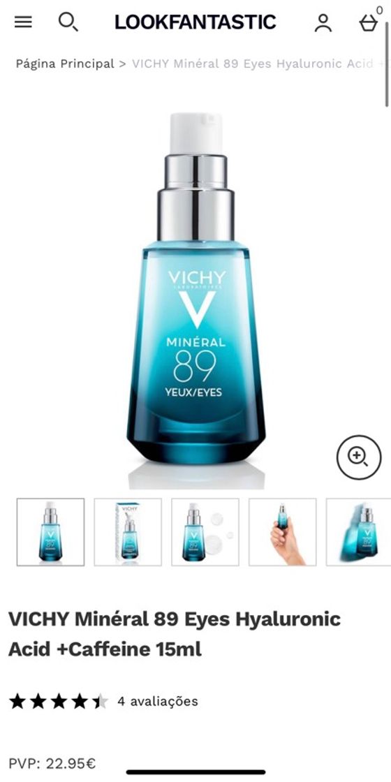 Fashion VICHY Minéral 89 Eyes Hyaluronic Acid +Caffeine 15ml 