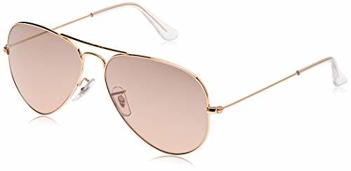 Social Ray-Ban Aviator Large Metal, Gafas de Sol Unisex Adulto, Transparente