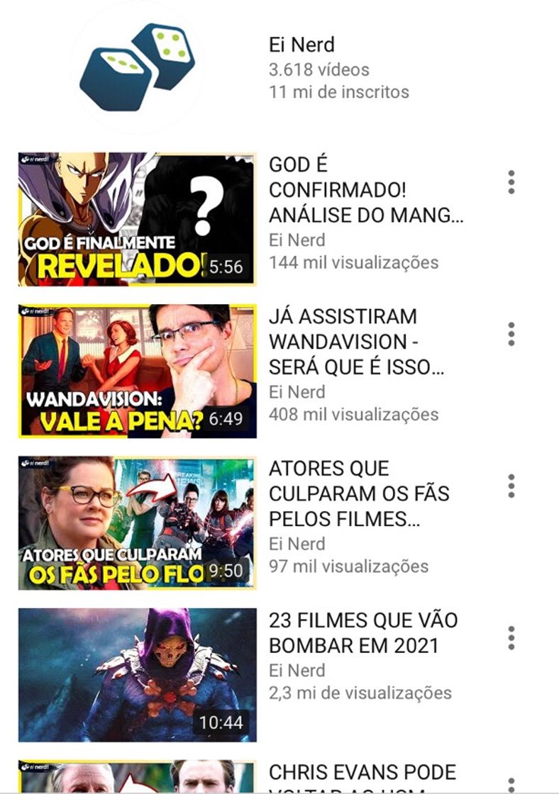 Moda EiNerd o melhor canal do YouTube 😁✨