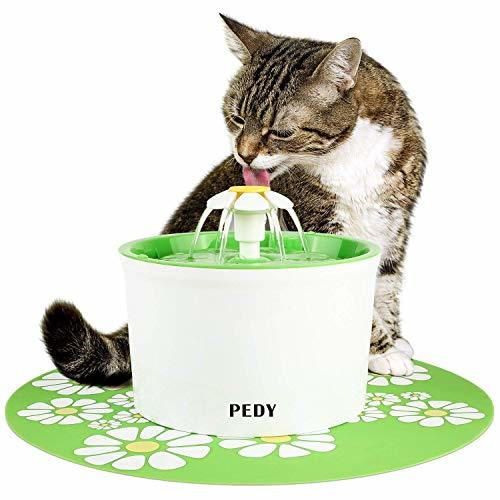 PEDY Fuente de Agua Silenciosa para Mascotas con Dispensador Circular en Forma