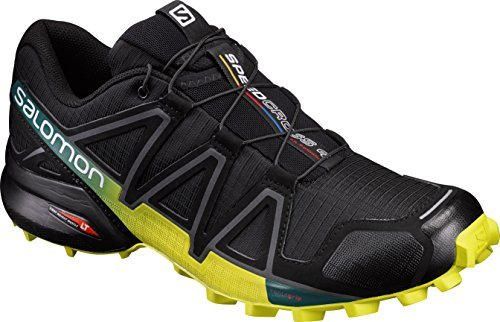 Salomon Speedcross 4, Zapatillas de Trail Running para Hombre, Negro/Amarillo