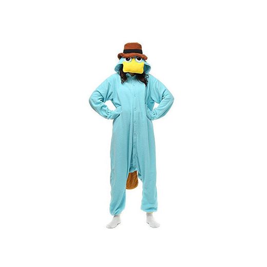 Pijamas de Animales para Adulto Unisex Traje de Disfraz Carnaval Halloween Azul