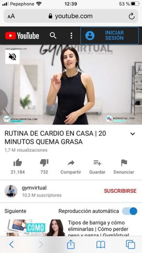 RUTINA DE CARDIO EN CASA - YouTube