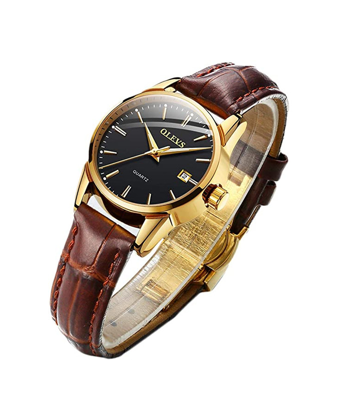 Fashion Relojes Unisex Clásico Delgada Analogico Relojes Pulsera Mujer Hombre Cuero Casual