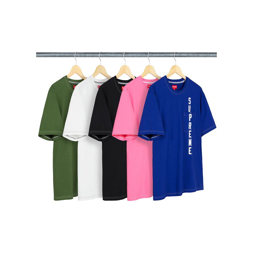 Supreme Contrast Stitch Pocket Tee
