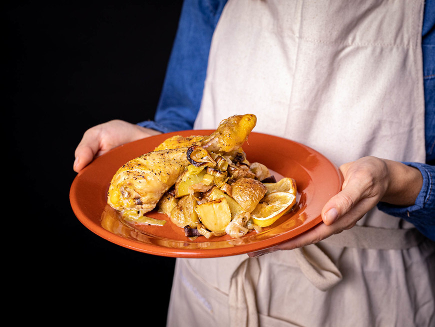 Social 5-ingredient sheet pan chicken