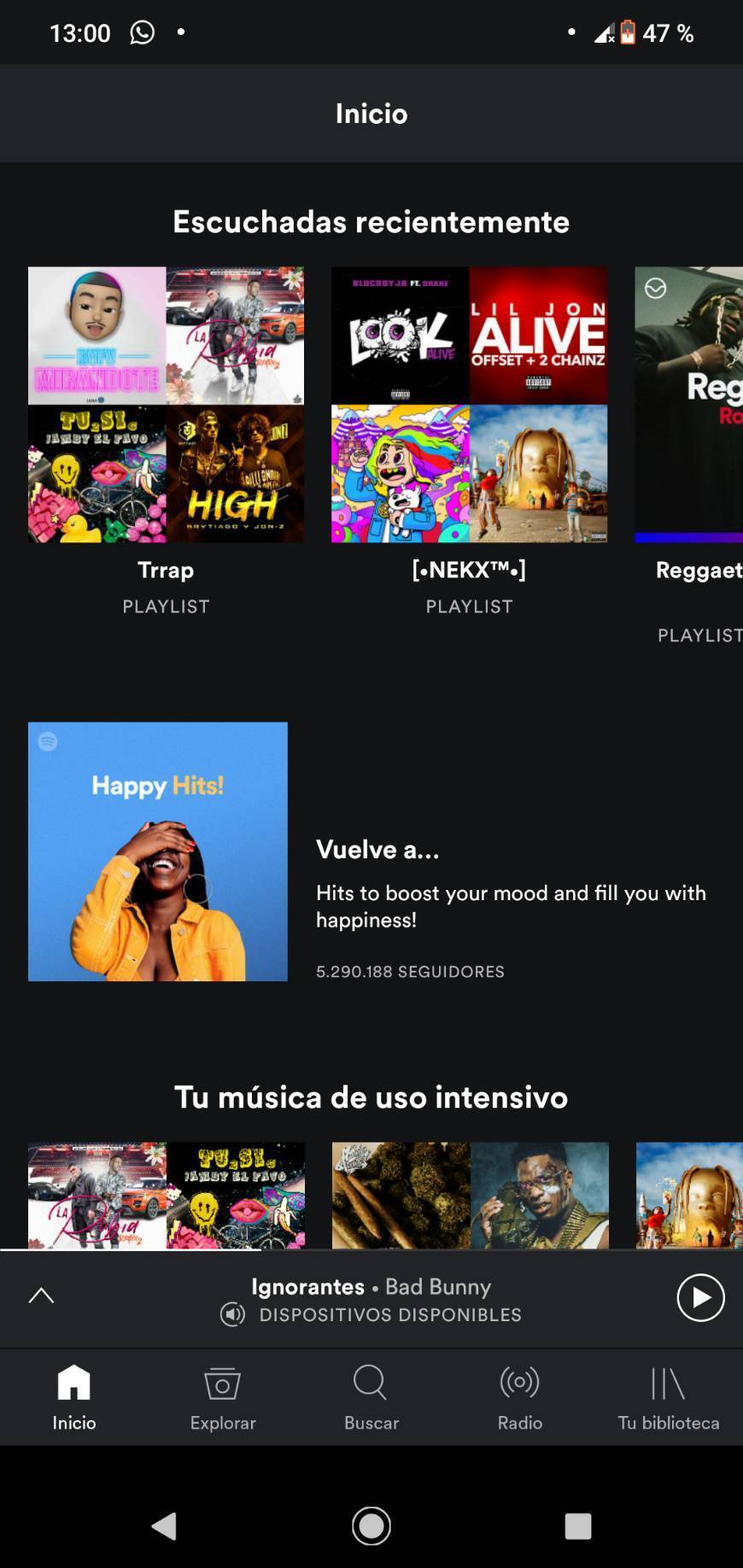 App Spotify: música y playlists