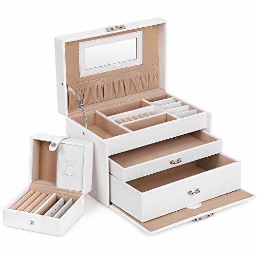 Social SONGMICS Caja Joyero 3 niveles