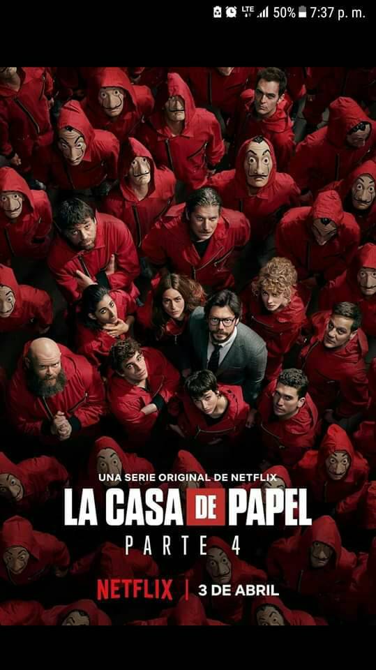 Serie La casa de papel- 4 temporada 