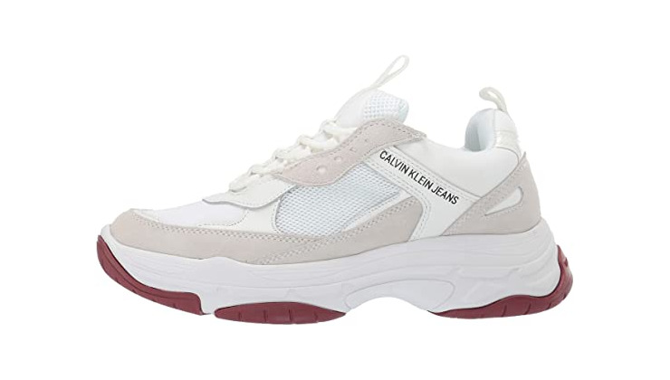 Moda Calvin Klein Jeans Mujer Blanco Maya Chunky Zapatillas-UK 5