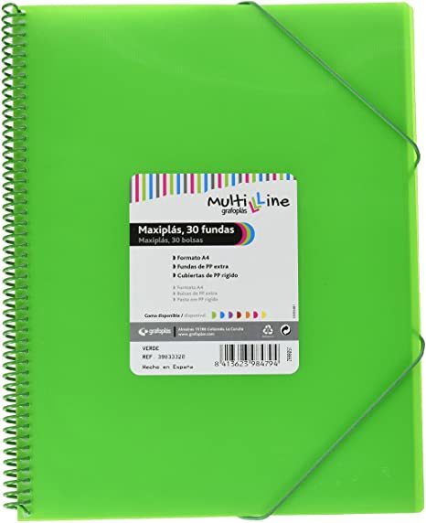 Grafoplás 39833320. Carpeta Fundas A4 de Espiral