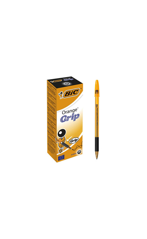 Producto Bic Orange Grip Ball Pen Translucent Barrel 0.8mm Tip 0.2mm Line Black