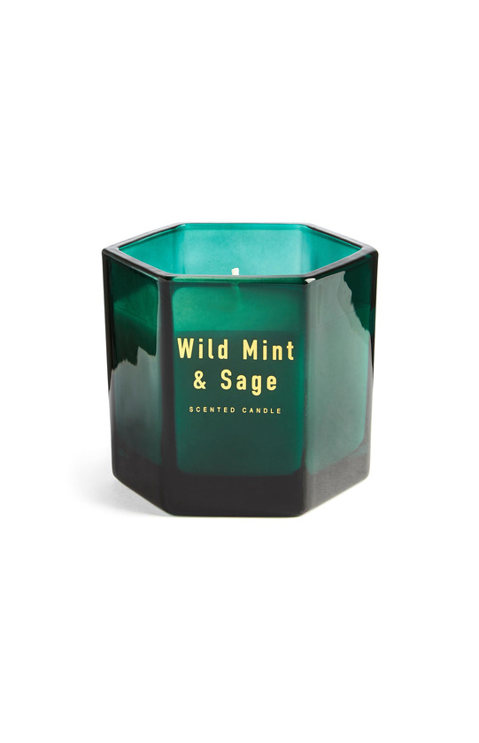 Product Vela hexagonal verde Wild Mint and Sage