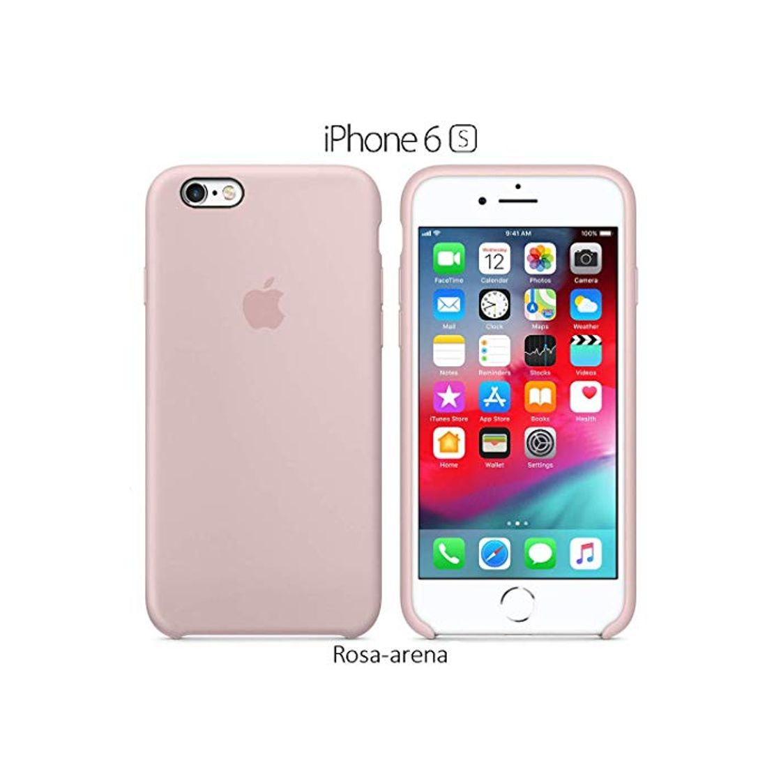 Product Funda Silicona para iPhone 6 y 6s Silicone Case, Logo Manzana, Textura