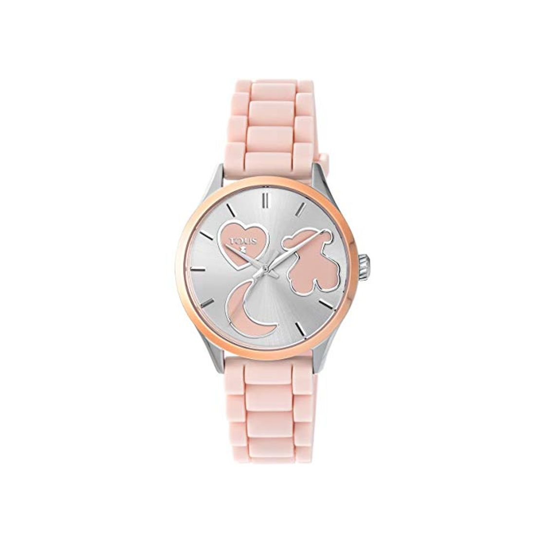 Moda Reloj TOUS Sweet Power de acero IP rosado con correa de silicona