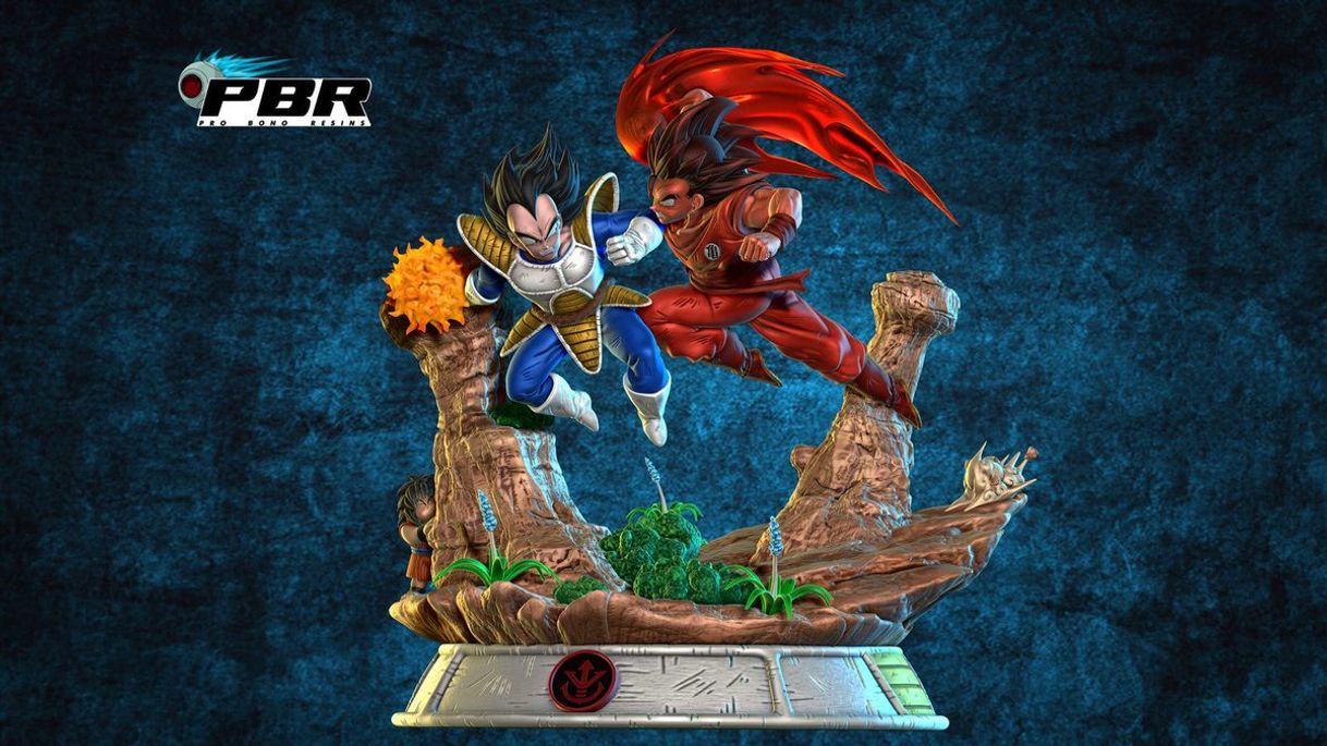 Moda Figura de resina Goku vs Vegeta PBR 