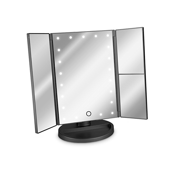 Navaris Espejo cosmético LED Plegable