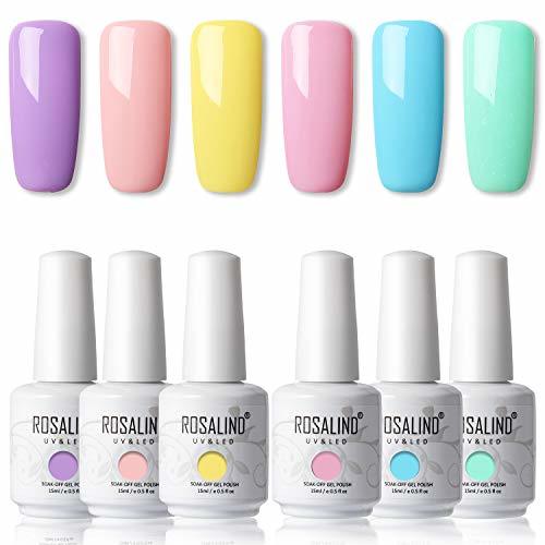 Social ROSALIND 15ml Esmaltes Semipermanentes de Uñas en Gel UV LED