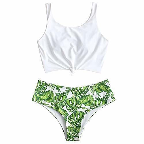 ZAFUL Tankini Traje de Baño con Relleno Takini Talla Grande Pantalones Dos