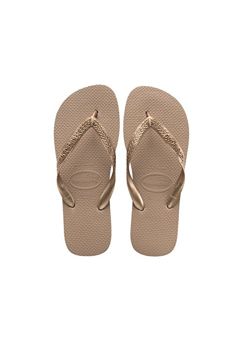 Social Havaianas Top Tiras, Chanclas para Mujer, Dorado