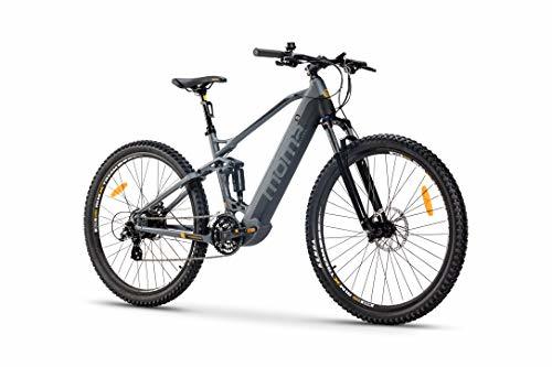 Social Moma Bikes Bicicleta Eléctrica E-MTB 29" Full Suspension, Shimano 24vel, frenos hidráulicos,