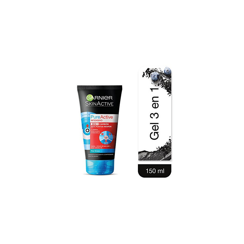 Social Garnier Skin Active Pure Active Gel Limpiador Pure Active Carbon Intense 3