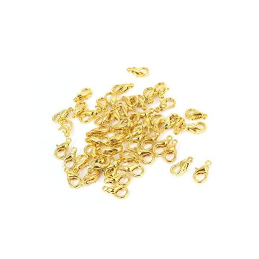 Piezas pulsera de cadena con baño de oro de pinza de langosta del loro Cierres 10mm 50pcs