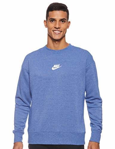 Nike M NSW Heritage CRW Camiseta de Manga Larga, Hombre, Azul