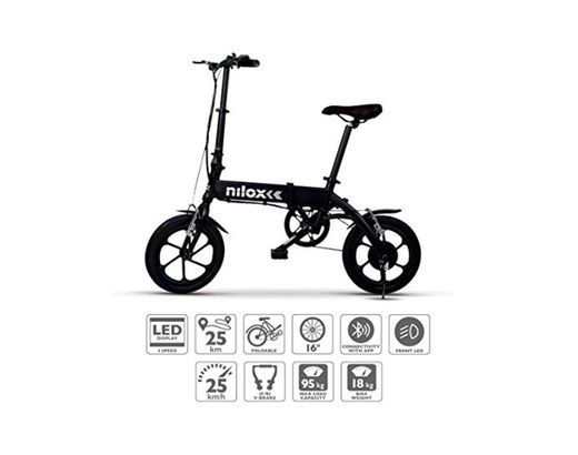 Nilox ebike X2 Plus Plegable Ruedas 16"; Adulto