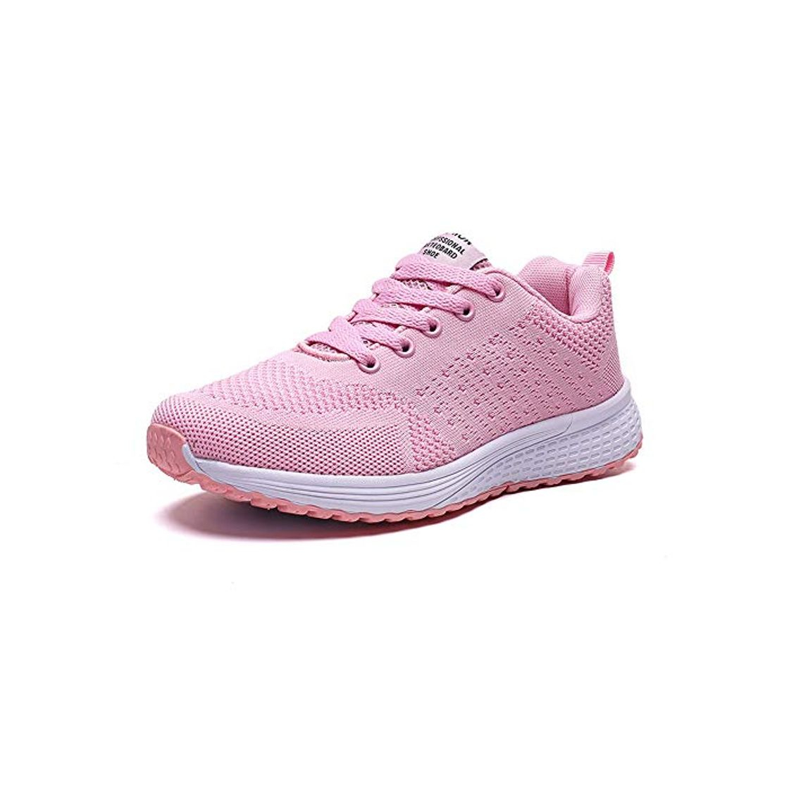 Social Zapatillas de Deportivos de Running para Mujer Gimnasia Ligero Sneakers Brillante Rosado 39
