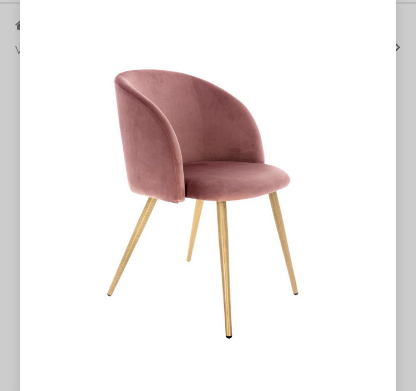 Social Silla de terciopelo rosa