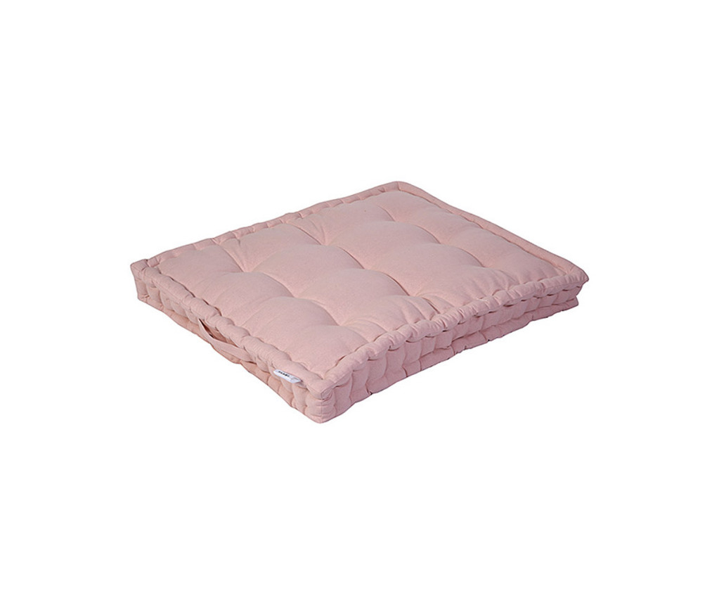 Social Cojín para palet (80 x 60 x 10 cm, Rosa, 100% algodón)