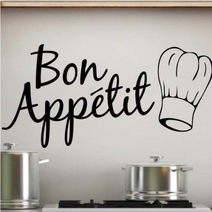 Product Sticker Bay Bon Appetit Kitchen Wall Sticker Art Quote