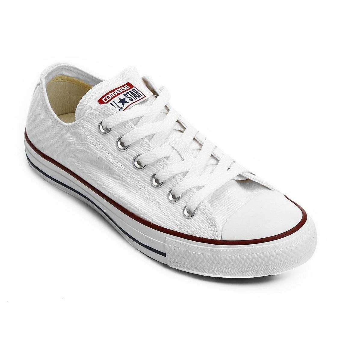 Social Tênis Converse All Star Ct As Core Ox - Off White e Vermelho ...