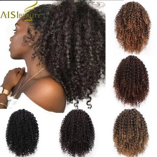 Productos Aisibeauty afro kinky encaracolado extensão do cabelo cordão