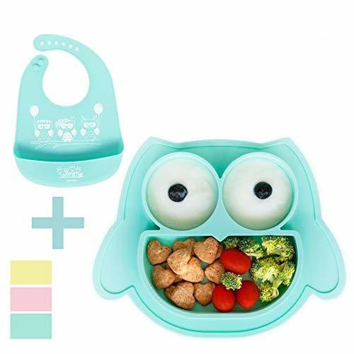 Brunoko Plato para bebe con babero