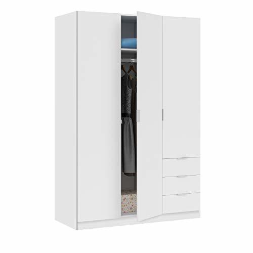 Social Habitdesign LCX323O - Armario ropero de Tres Puertas y Tres cajones