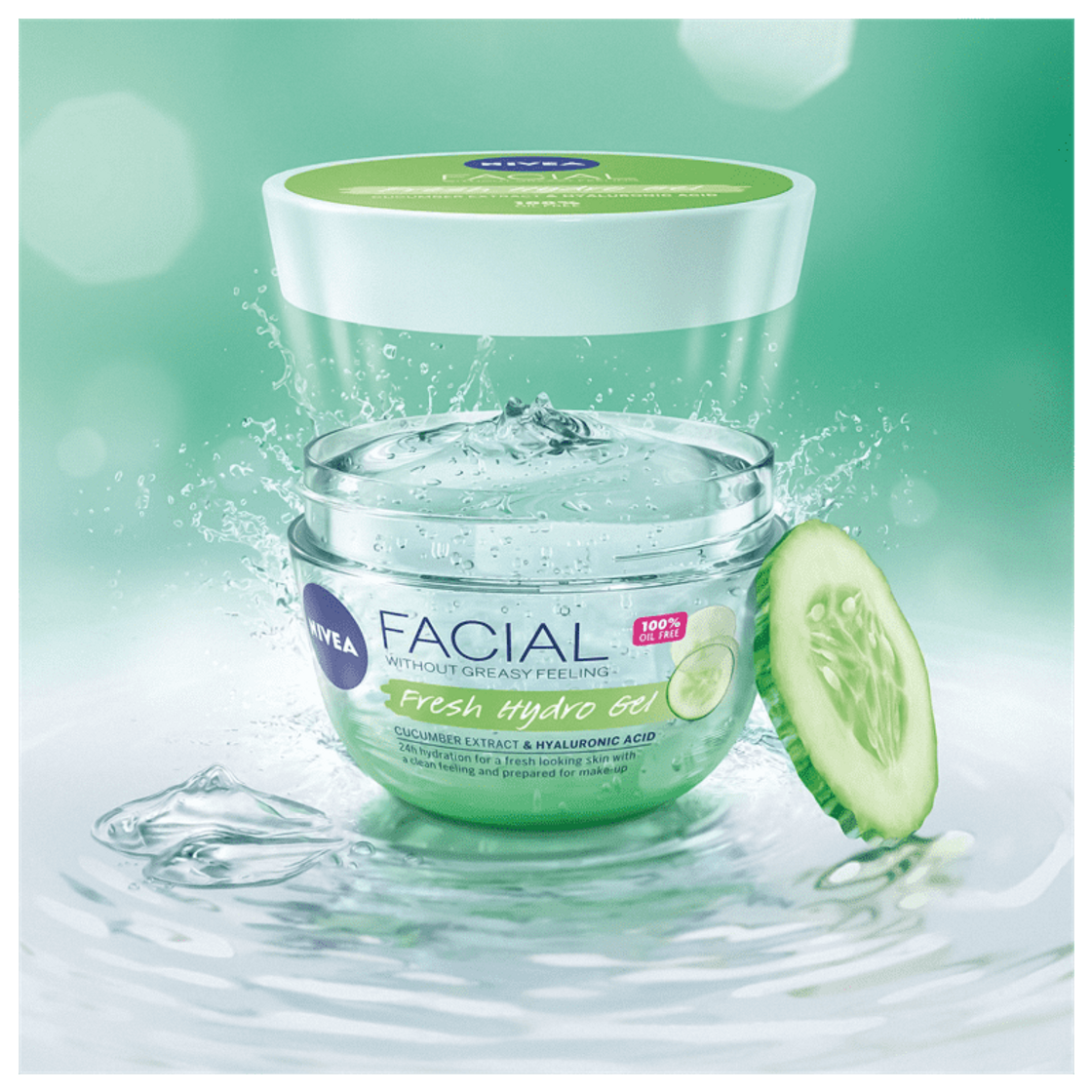 Moda Gel Hidratante Facial NIVEA Ácido Hialurônico e Pepino 🤍