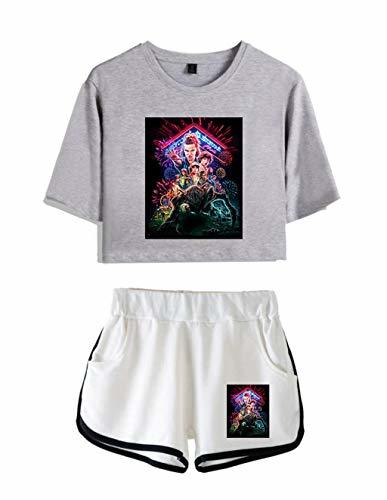 Product Conjunto Mujer Top y Pantalones Cortos Stranger Things, Conjunto Deportivo Camiseta y