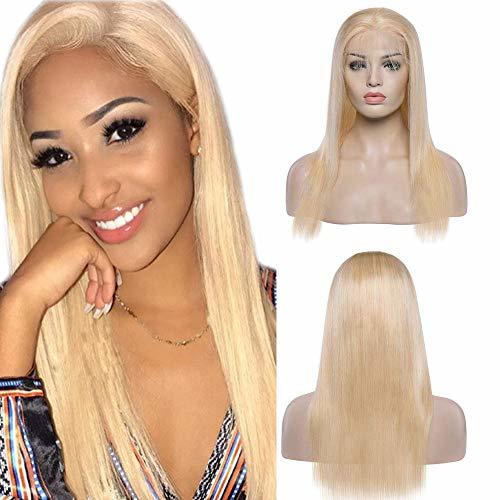 Producto 18"(45cm) SEGO Pelucas Rubias Mujer Pelo Natural [Lace Front Wig Human Hair