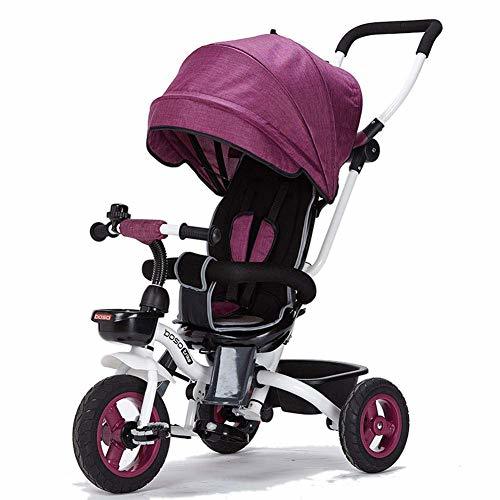 Product L@LILI Triciclo para niños 1-3-6 años Carrito Plegable Prevención Rollover Carruaje Cómodo