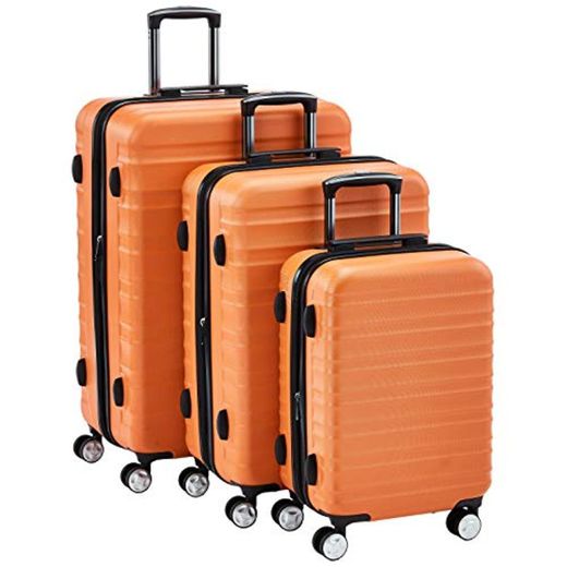 AmazonBasics - Juego de 3 maletas rígidas giratorias prémium