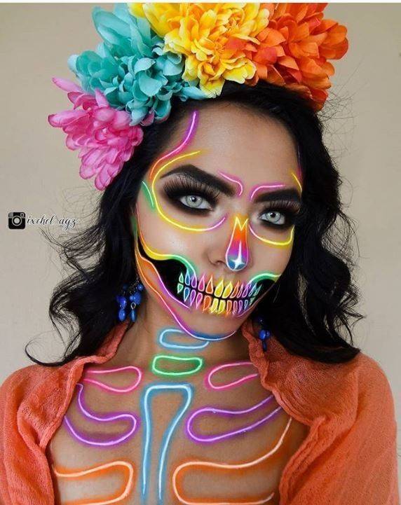 Fashion Caveira Mexicana Neon