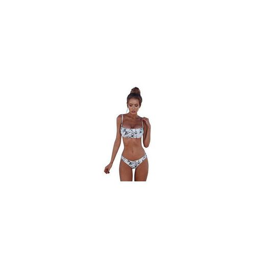 BaZhaHei Bikini de Mujer Traje de baño de Mujer Bandeau Bandage Bikini